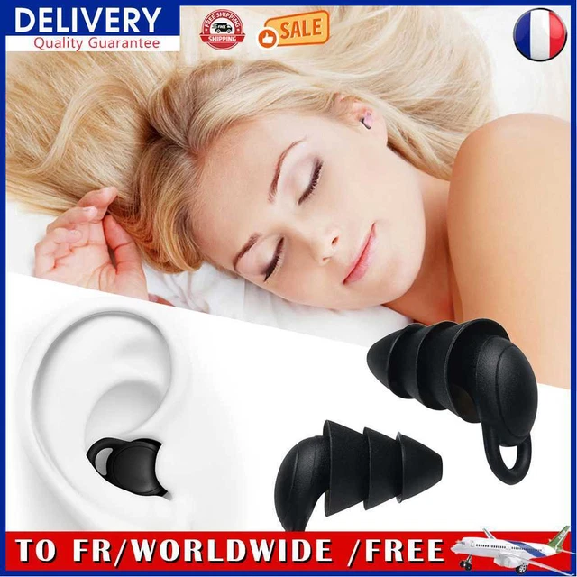 Ear Plugs Soundproof Earplugs Protector Water Sports Pool Accessories (Black)