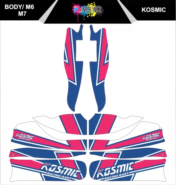 2019 M6/M7 Kosmic Full Kart Sticker Kit To Fit M6 Body - Karting