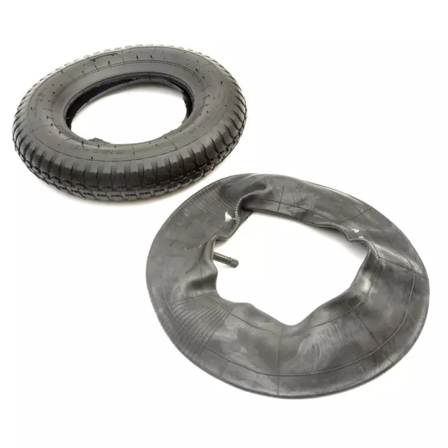 14 Inch Tyre & Inner Tube Kit 3.50-8 350-8 2 Ply Rubber Sack Truck Hand Cart 2