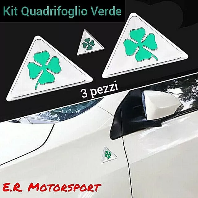 KIT Stemmi Quadrifoglio Verde Alfa Romeo 3 pz