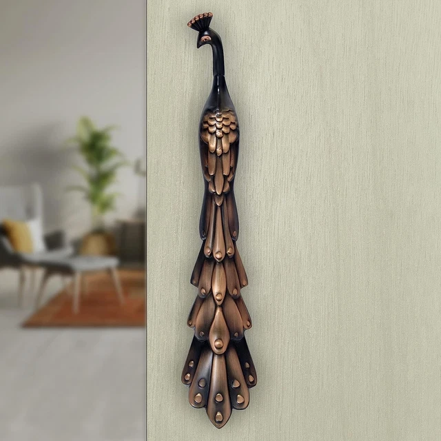 Handmade Beautiful 16 inches Peacock Shape Door Handle Pull Decor