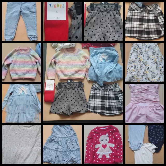 Abiti per ragazze 2-3 anni - Pacchetto grande - Gonne, abiti, jeans, saltatori, cresce...
