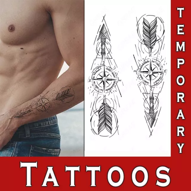 Fake Tattoo Large Temporary Waterproof Tattoos Removable Stickers Women Men