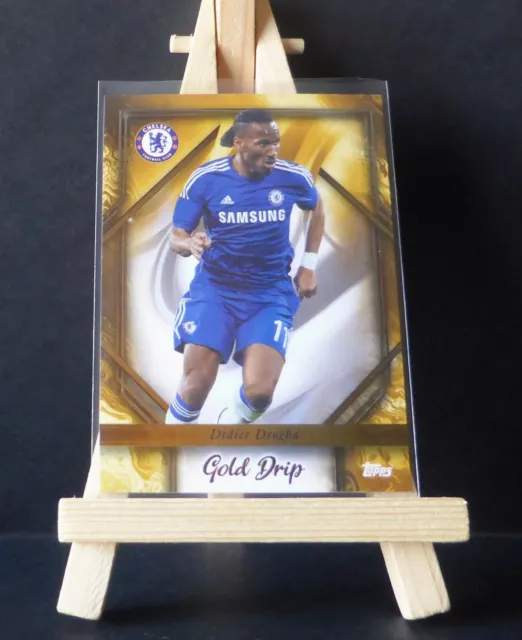 2024 Topps Chelsea Set  Didier Drogba  Chelsea  Gold Drip ☄️ #47