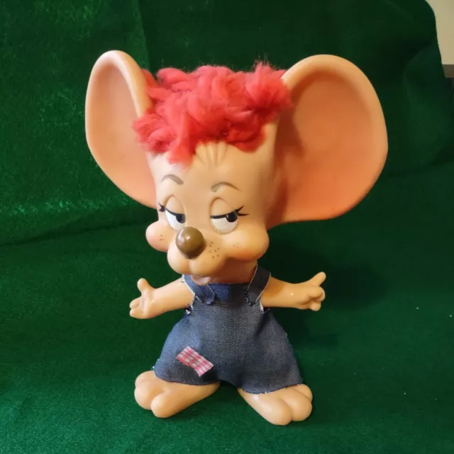 Vintage 1970 Roy Des of Fla Country Boy Big Ear Mouse Bank, 11" Tall