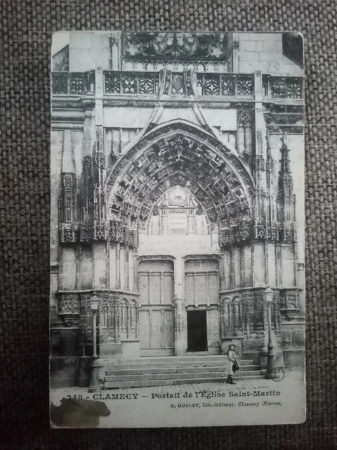 Cpa Clamecy Portail De L Église Saint Martin