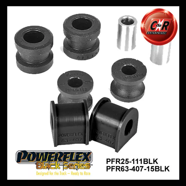 Powerflex Black RR o, Collegamento Kit + Supporti 15mm per Rover 200 89-95, 400