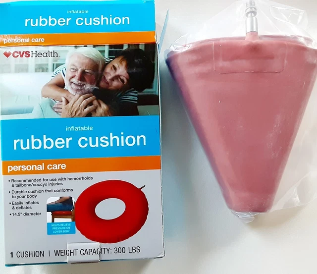 Inflatable Rubber Cushion Donut 14.5" Diameter w/Twist Close Valve CVS Brand New