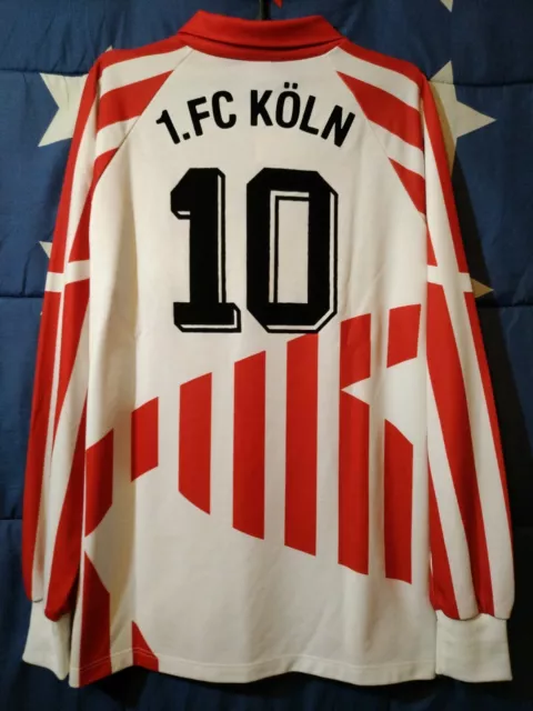 SIZE XL FC Koln 1994-1995 Home Football Long Sleeve Shirt Jersey #10