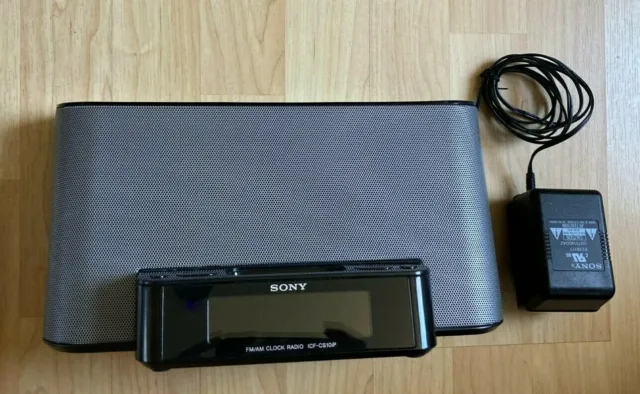 SONY Dream Machine FM/AM Clock Radio ICF-CS10iP Speaker Dock iPhone iPod