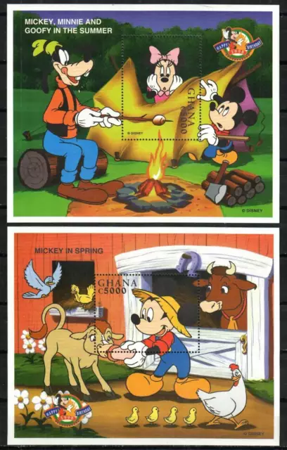 Ghana Stamp 2012a-2013a  - Disney's Mickey Mouse is 70 with emblem