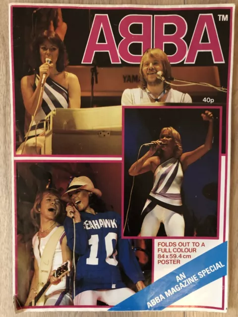 ABBA MAGAZINE POSTER SPECIAL 1979 -FREE POSTAGE !! VERY RARE !! Good Condition!!