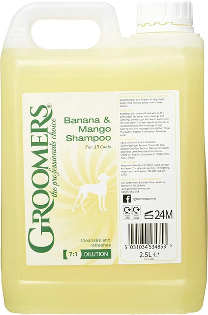 Groomers Banana and Mango Shampoo 2.5L