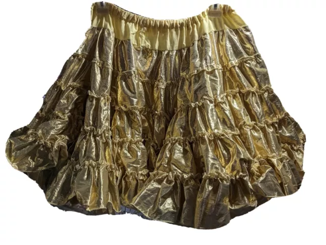 Vintage Gold Fashion Magic Square Dance Petticoat Medium