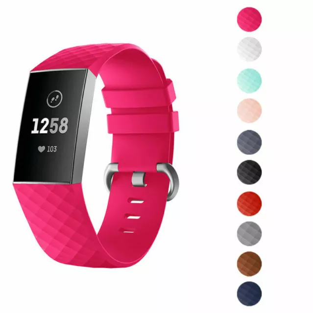 Band with Metal Buckle Fitness Wristband Sport Colorful Strap For Fitbit Charge3