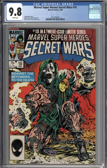 Marvel Super Heroes Secret Wars #10 CGC 9.8 NM/MT WHITE PAGES