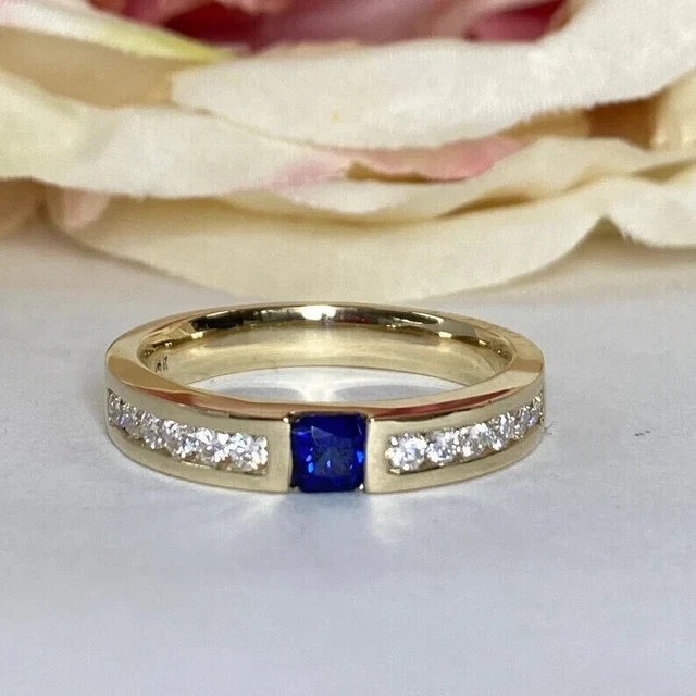 2.50CT Princess Cut Lab Created Sapphire Men Wedding Band 14K Yellow Gold Plated 2.50CT Princess Cut Lab Created Sapphire Men Wedding Band 14K Yellow Gold Plated
