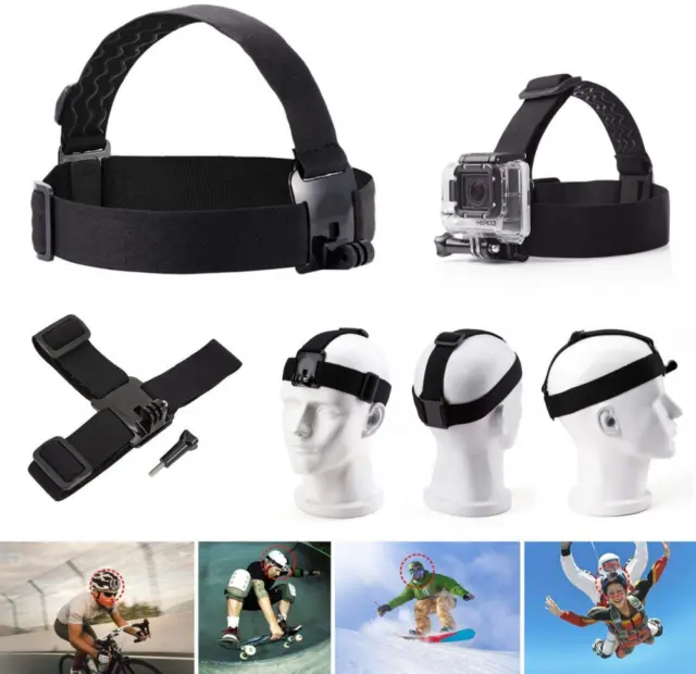 Universal Action Camera Accessories Bundle Kit - Head Strap Mount/Chest Harness 2
