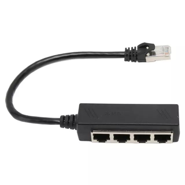 Ethernet Splitter 1 To 4 RJ45 LAN Port Internet Cable Adapter Connector CAT5 6 7