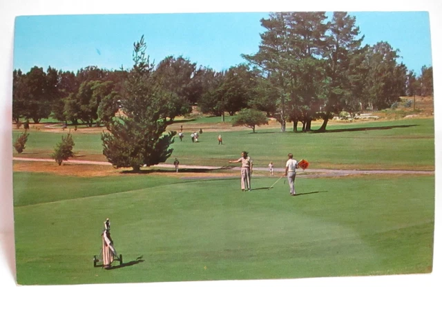 1960 Postcard " Country Club, Santa Maria Ca " ( Golfers, Golf Course) Bio Unuse