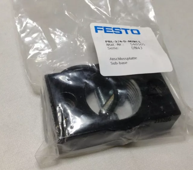 Festo  546505 Anschlussplatte  PBL-3/4-D-MIDI-L Anschlussplatte 546505 NEU OVP