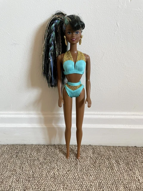 1996 Mattel Splash 'n Color Barbie Christie With Magical Color-Changing Hair - African American Doll - View #2