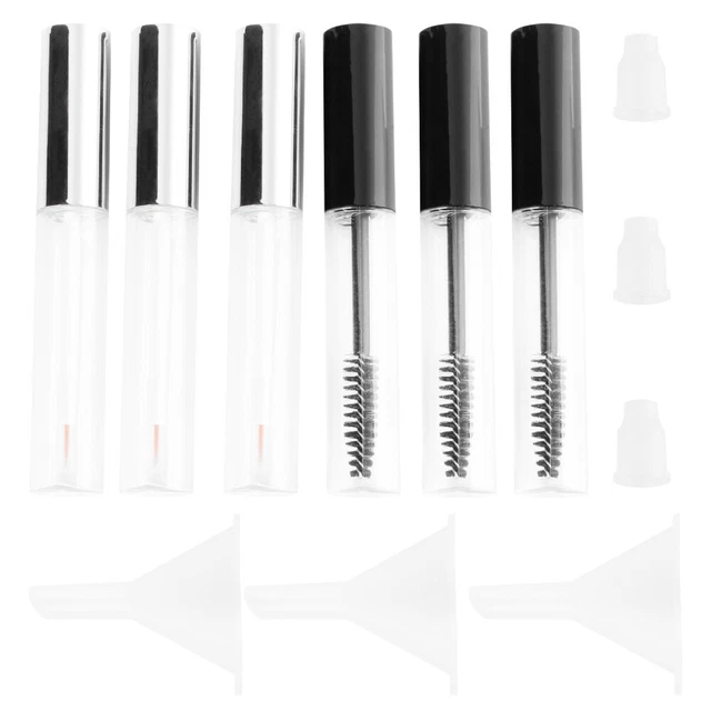 3 pz bottiglie mascara contenitore mascara vuoto mascara mascara mascara vuoto e bacchetta magica