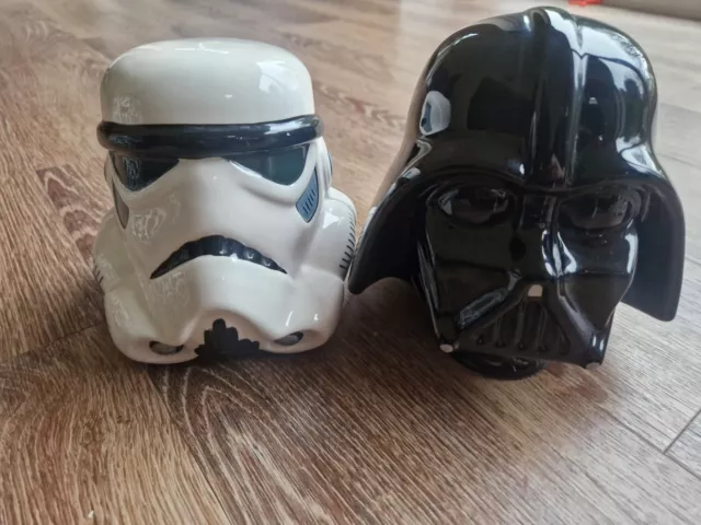 Star Wars Darth Vader Stormtrooper Ceramic Helmet Head Ornament Figurine Bust