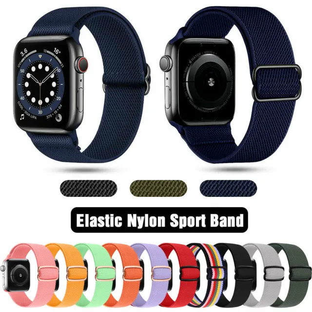 Adjustable Loop Strap Elastic Nylon band For Apple Watch Ultra 9 8 7/6/SE/5/4/3