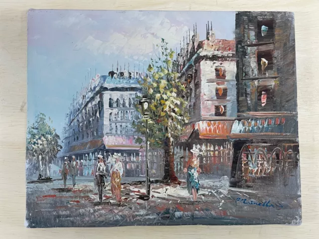 Vintage Paris Street Scene | Impressionist Oil Painting | 10" X 8" | Mainalla