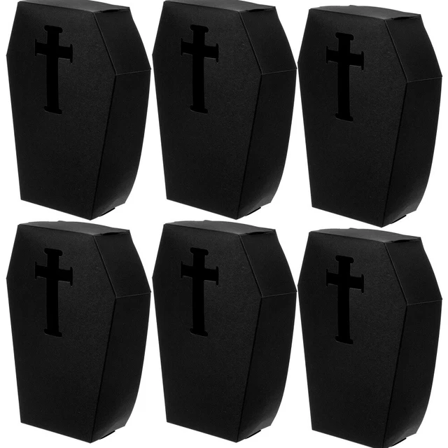 6 piezas Contenedor de galletas Halloween Soporte para dulces Accesorios Caja de regalo