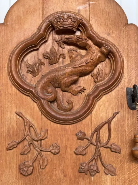 Stunning Thick Gothic Mythological Door panel with dragon/lizard/gargoyle