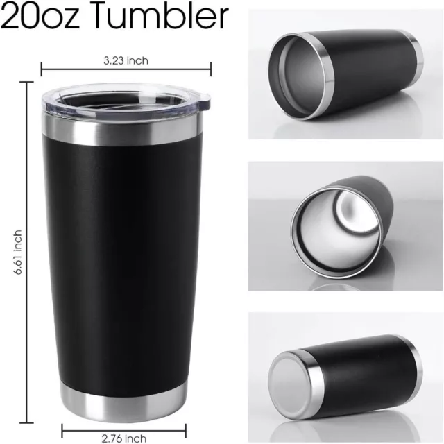 20oz Tumblers Bulk Stainless Steel Cup with Lid Double Wall Vacuum Insulated 2