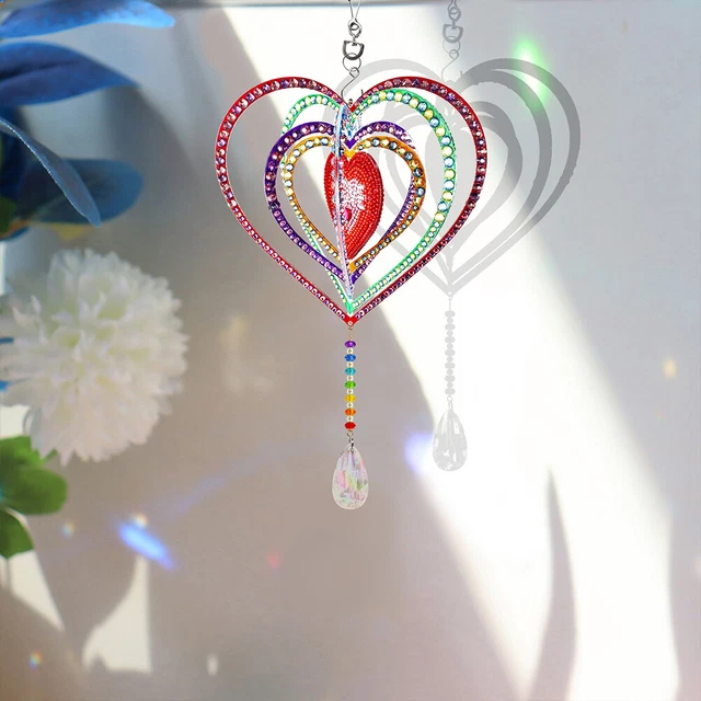 SoeHong 5D DIY Diamant DIY Malerei Drehbares Windspiel Doppelseitiges Aufhängen