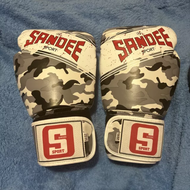 sandee camo boxing gloves 14oz muay thai kickboxing