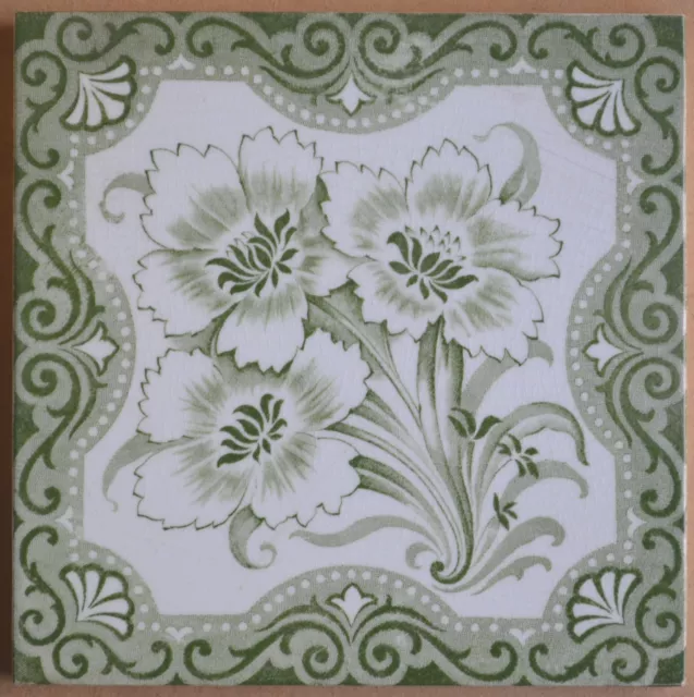 Alfred Meakin - Antique Victorian Majolica Tile C1900