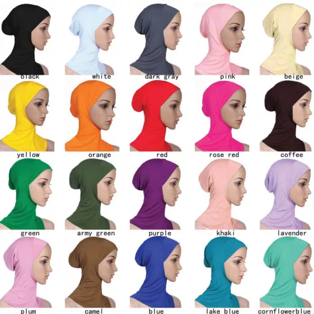 Muslim Women Hijab Ninja Underscarf Head Neck Cover Bonnet Hat Cap Under Scarf 2