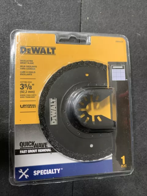 DeWalt Grout Blade 3 5/8" Quick Wave Fast Grout Removal Grinding DWA4220 NEW