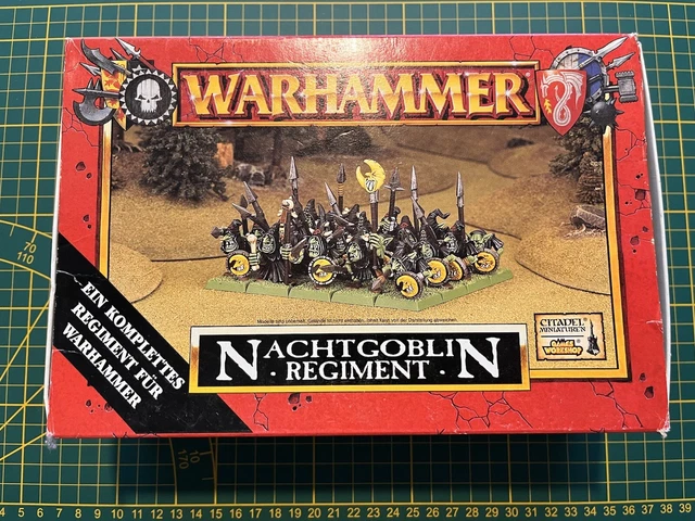 WARHAMMER ORCS GOBLINS Night Goblin Nachtgoblin Regiment Plastic Rare