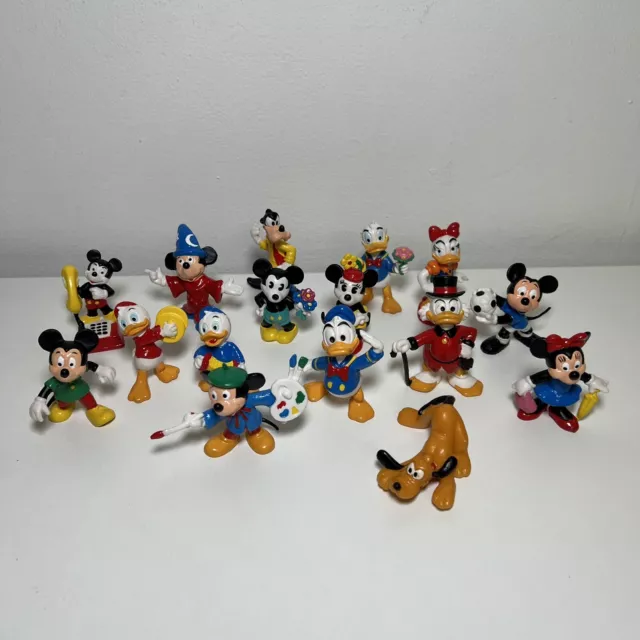 Vintage Disney Bullyland Figure Bundle 16x Figures Mickey Minnie Goofy Scrooge