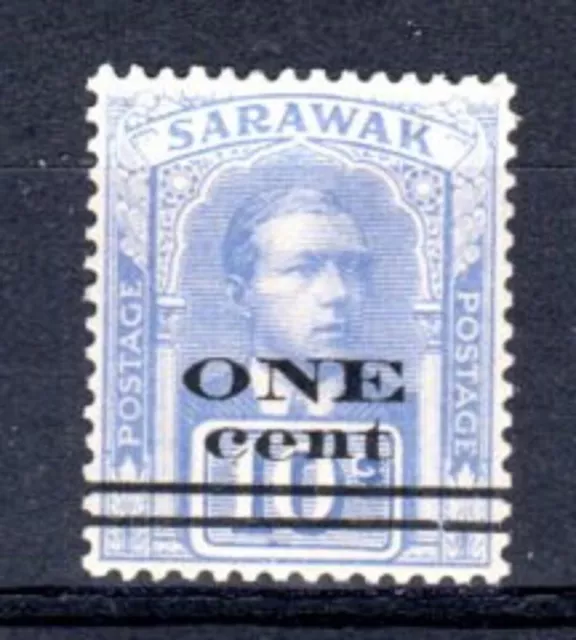 Kgv1 Sarawak Sg. 72 One Cent On 10 Cents Blue Unmounted Mint - Mnh