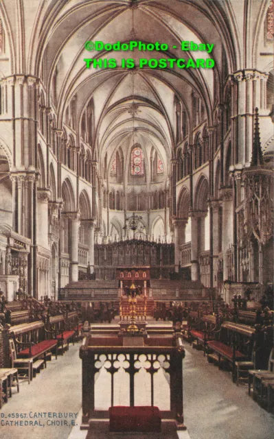 R395157 Canterbury Cathedral. Choir. E. Photochrom. Celesque Series