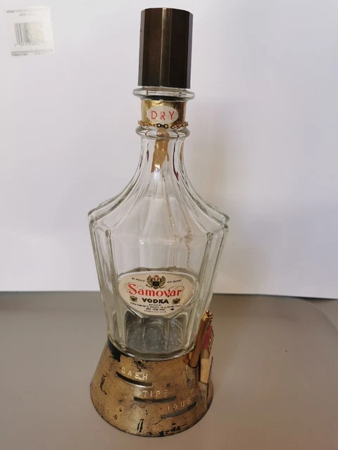 Vintage Samovar Vodka, Cash, Tips, I. O. U's Empty Bottle