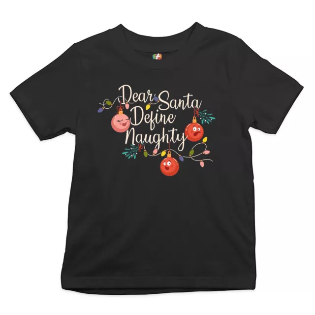 Dear Santa Define Naughty Youth T-shirt Merry Christmas Naughty or Nice Kids