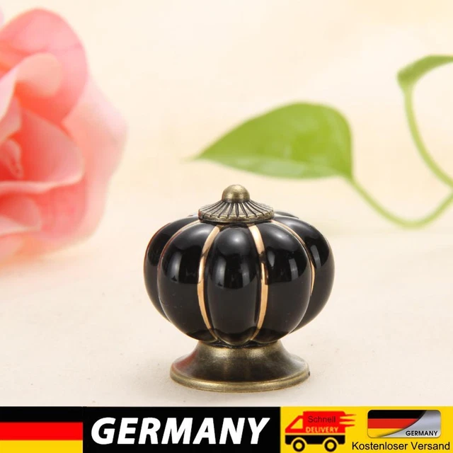 Pomelli In Ceramica Stile Zucca - Set 8 Pezzi Per Mobili Cucina/Bagno - Foto 10