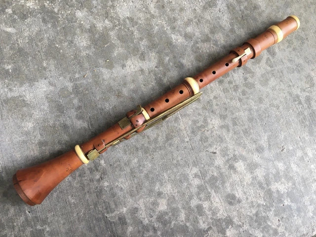 Firth & Hall Boxwood 5-key Clarinet in C - Antique, Dated 1820-1832. Excellent.