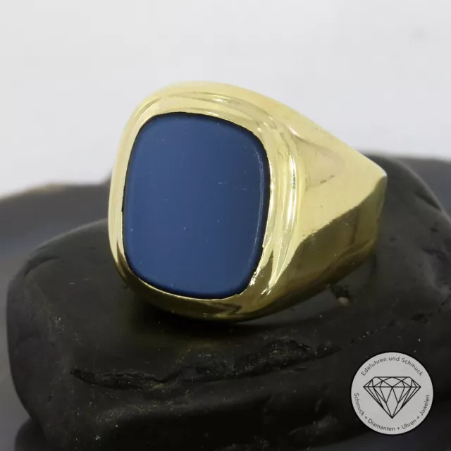 SONDERAKTION WERT 1.120,- Vintage Lagenstein Siegel Ring 585 Gold 14k 14 KT XXYY