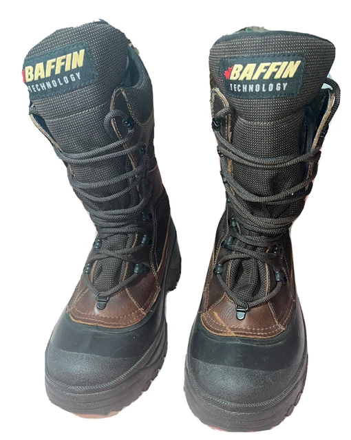 BAFFIN CROSSFIRE BROWN Insulated Winter Snow Boots Men's Size 10 Wool
