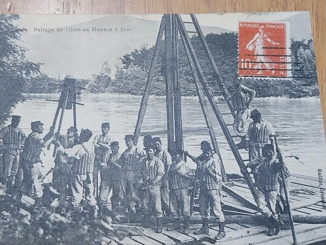 Rare CPA Grenoble Battage De Pilots Au Mouton À Bras Voyager Avril 1914