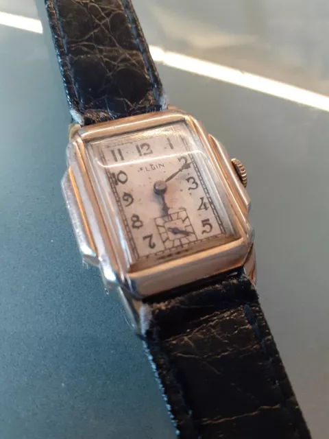 Vintage 1930-1939 Art Deco Elgin 10k Gold Filled Watch
